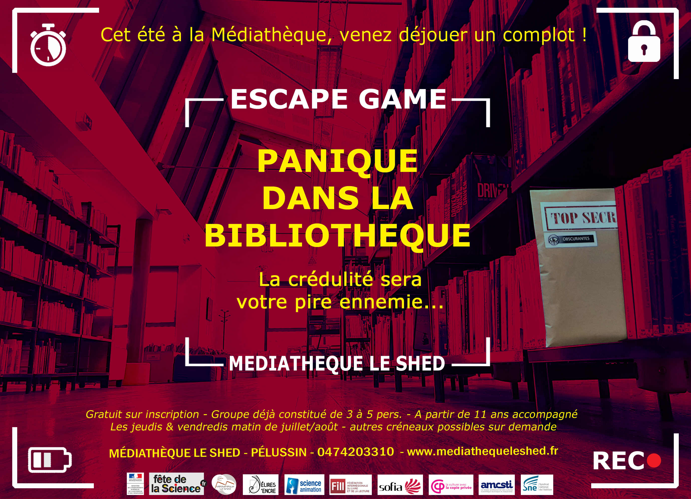 Affiche Panique dans la bibliothèque