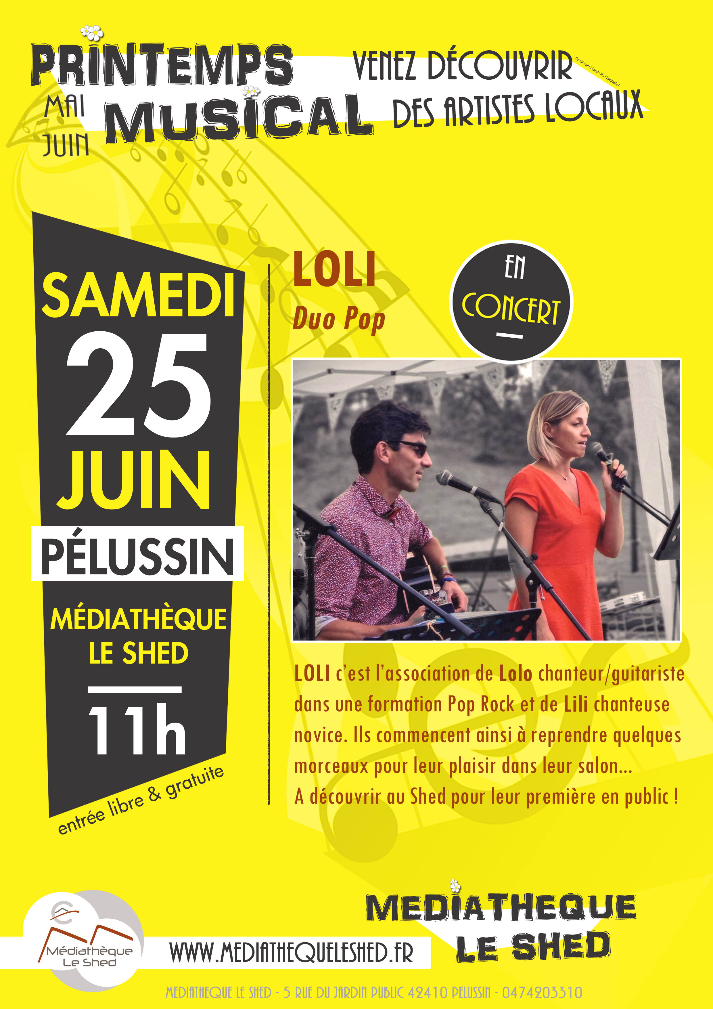 Affiche Concert LOLI 25 juin