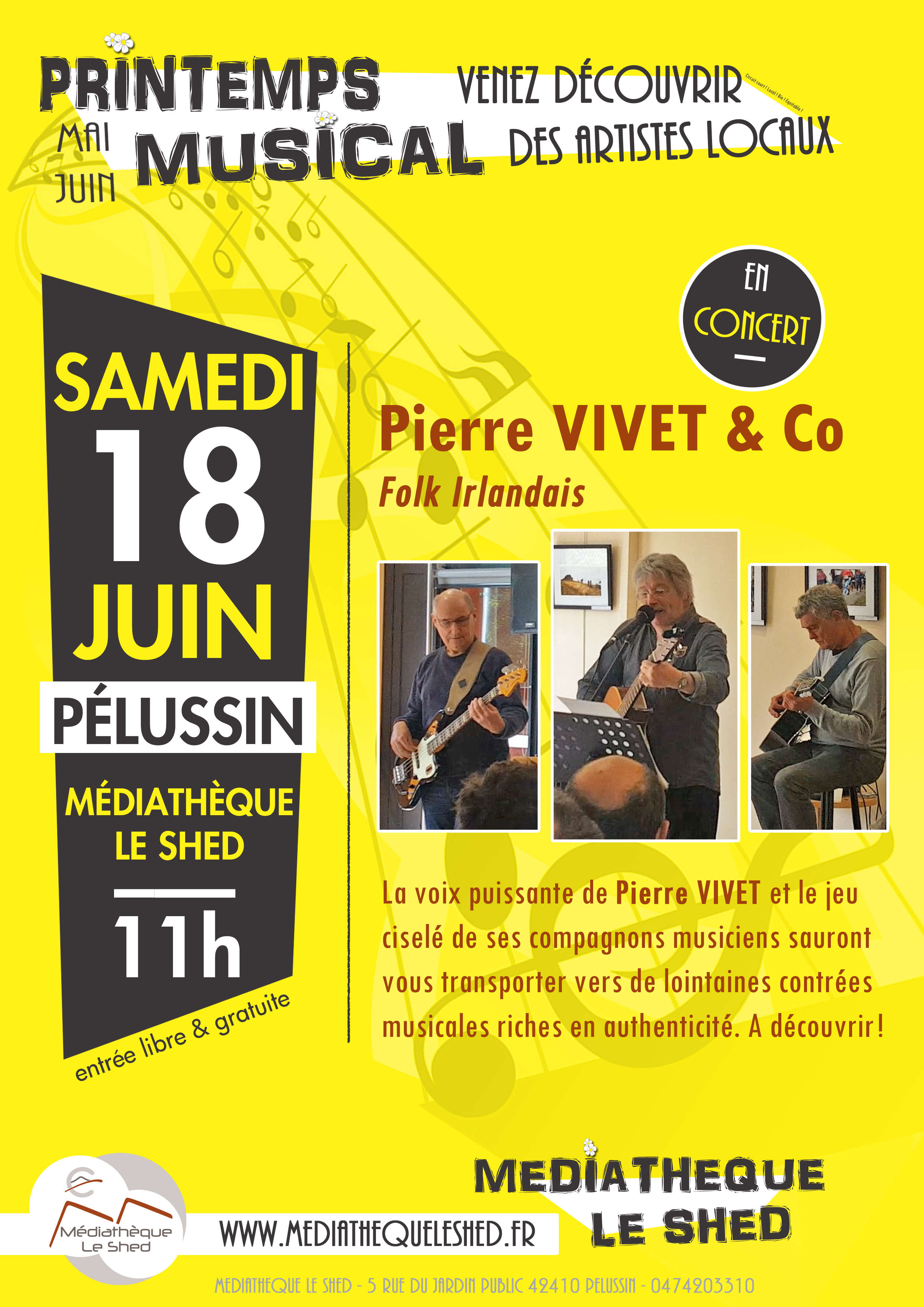Affiche Concert P.VIVET 18 juin
