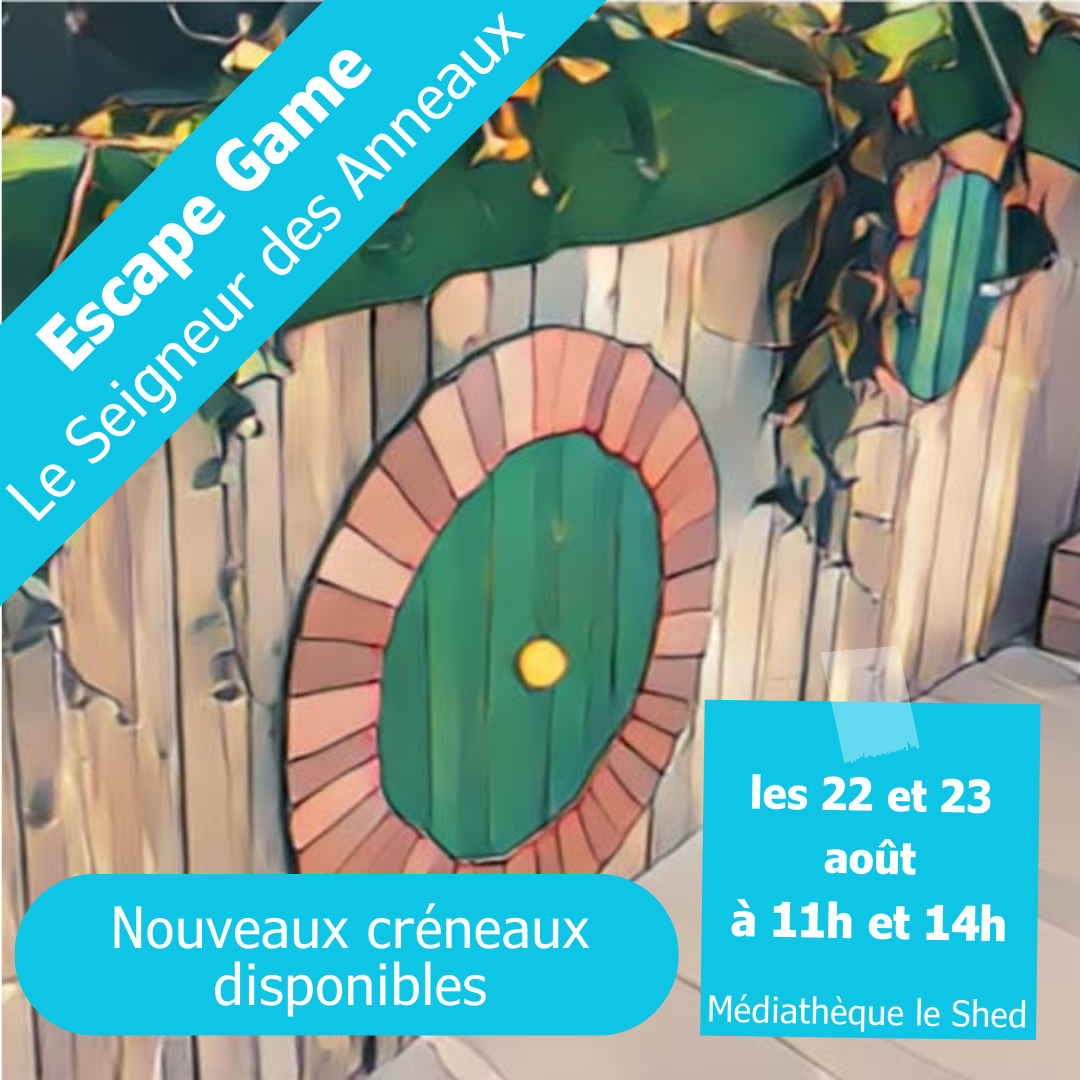 Escape game le seigneur des anneaux à la médiathèque le shed