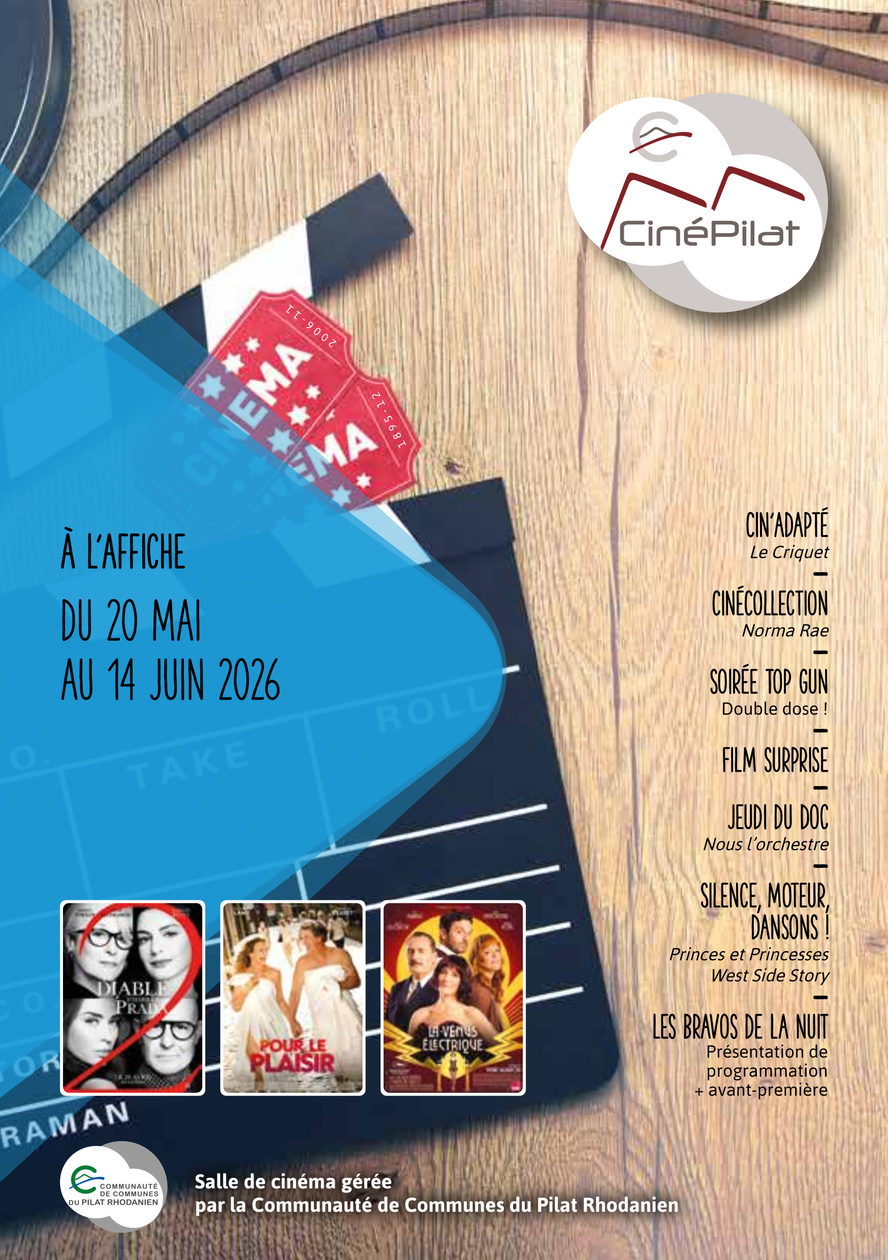 cinepilat programme juin 2026